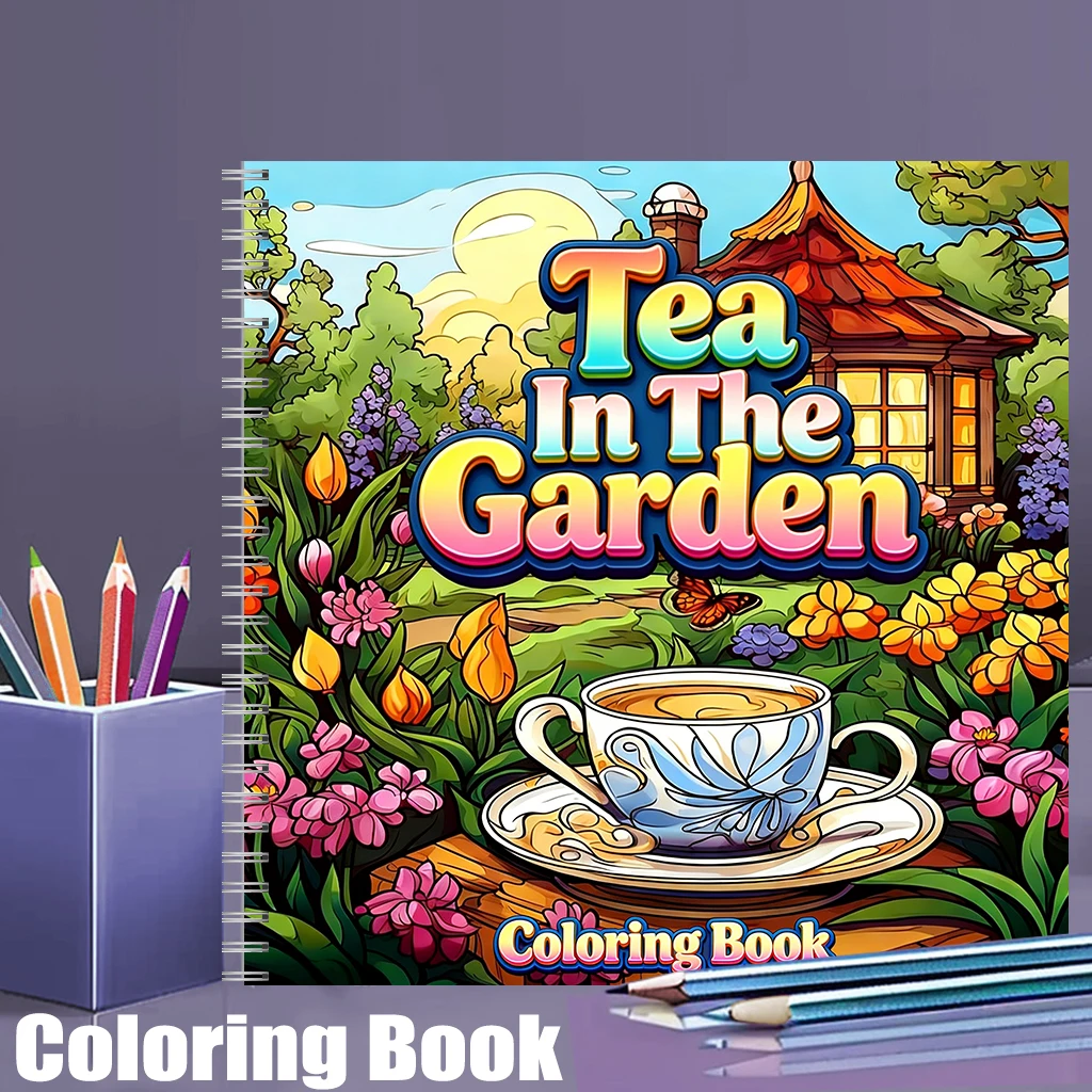 Tea In The Gardens Coloring Bo - Farming And Agriculture review and price